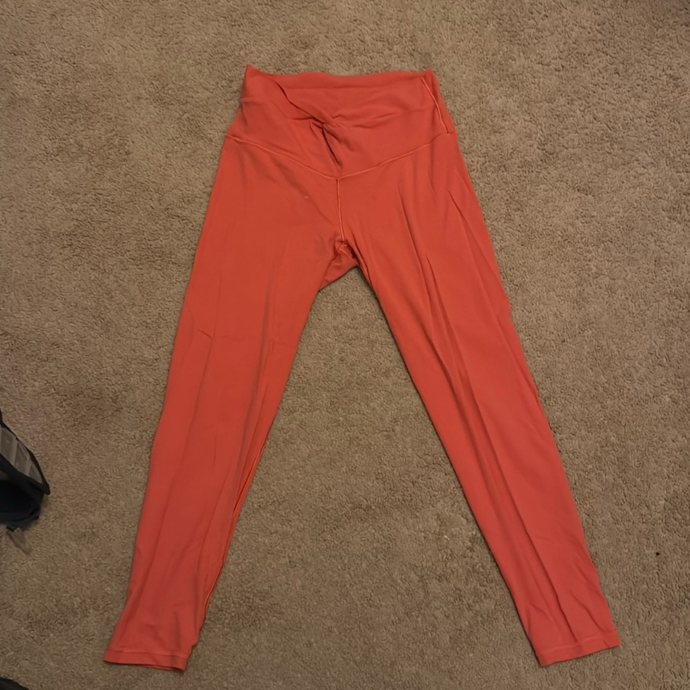 size large, pinkish-redish leggings from Offline by aerie